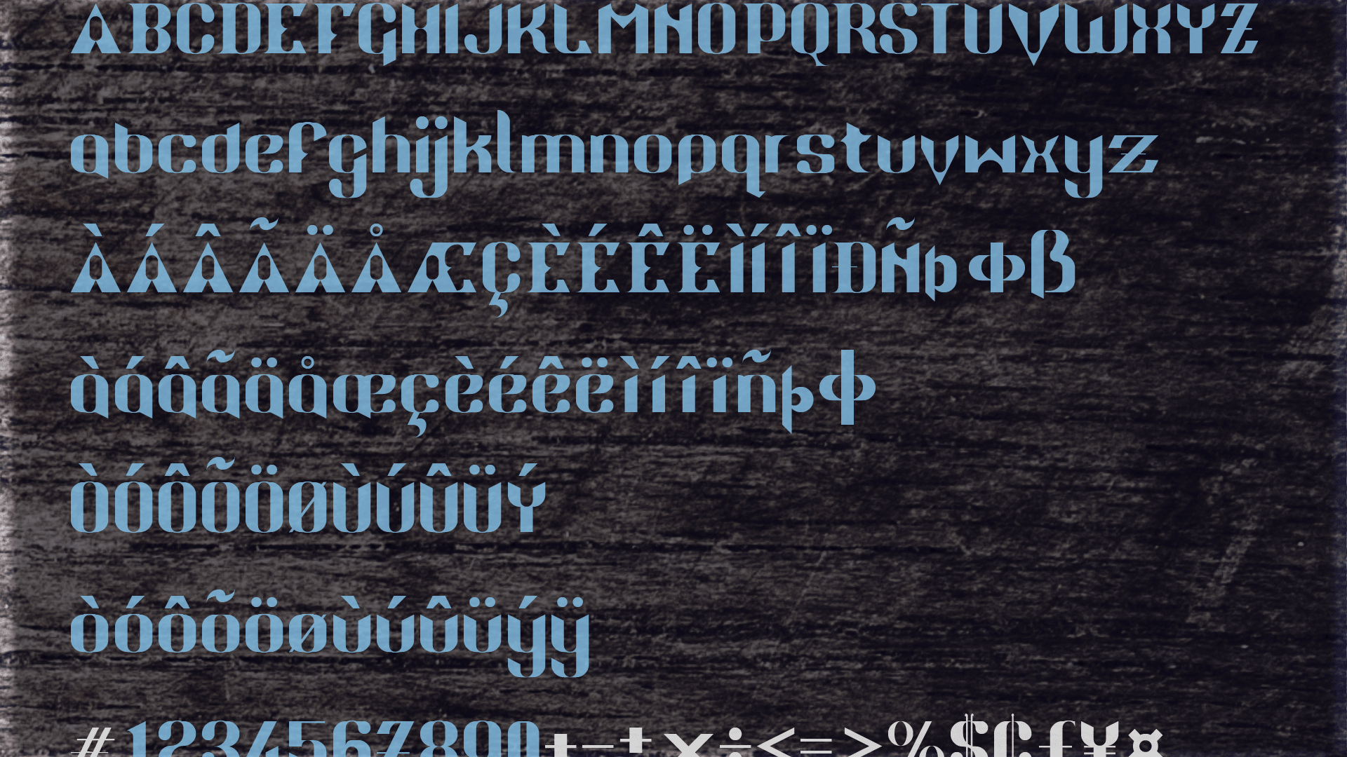 Wackathetica Font Characters Sample